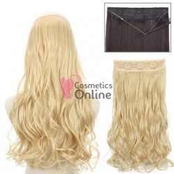 Extensie de par Flip-In, pe Guta ondulata delux dubla de 55 cm - Blond Deschis Ash Mixt SQ882261322